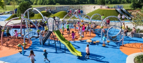 Children Playing on Playground at Summit Park