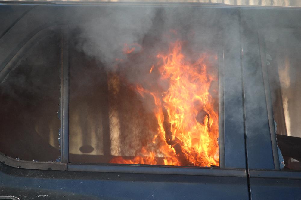 fire inside vehicle